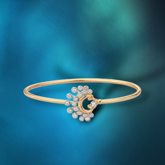 Stellar Shine Diamond Bangle in 14K Yellow Gold, 0.298 ct