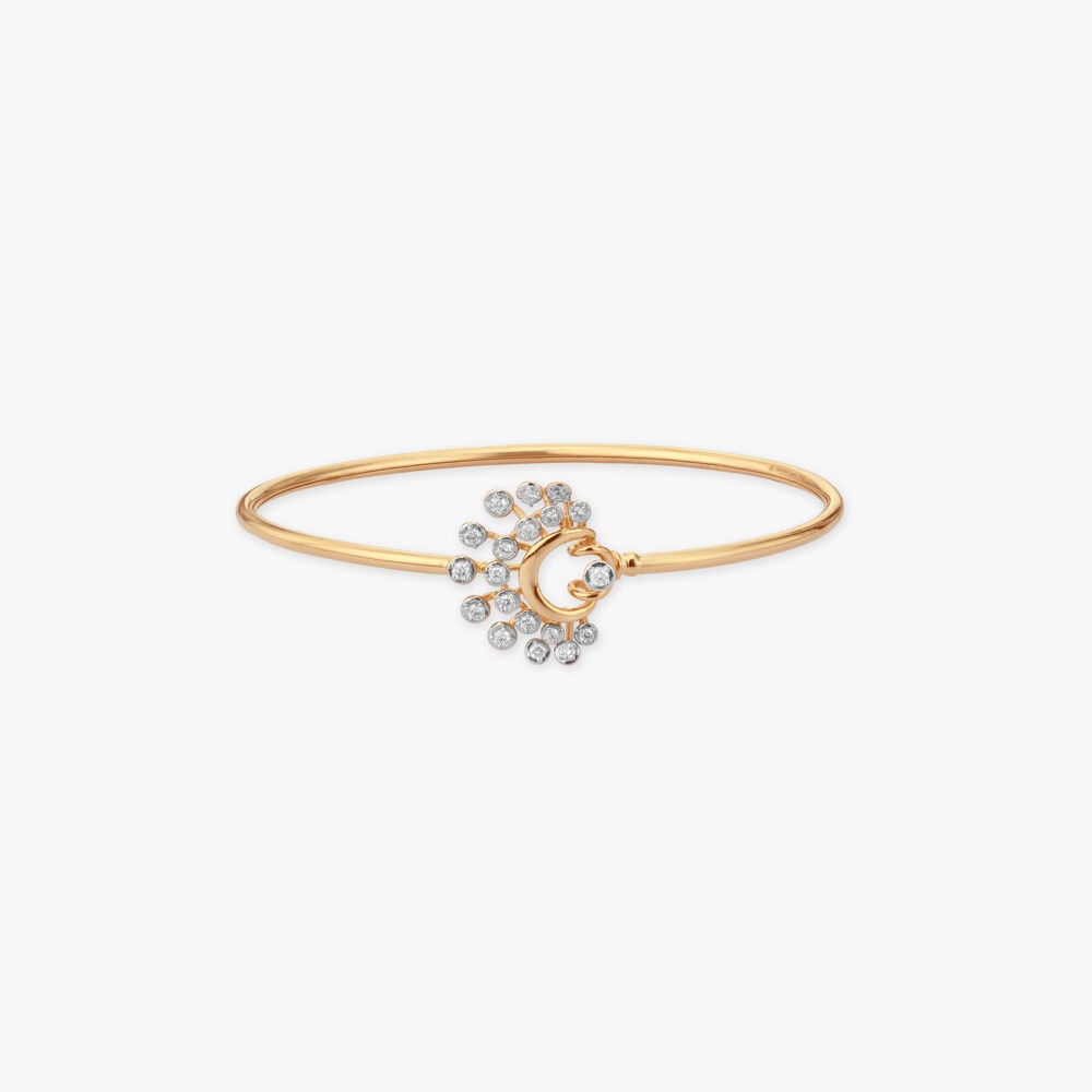 Stellar Shine Diamond Bangle in 14K Yellow Gold, 0.298 ct