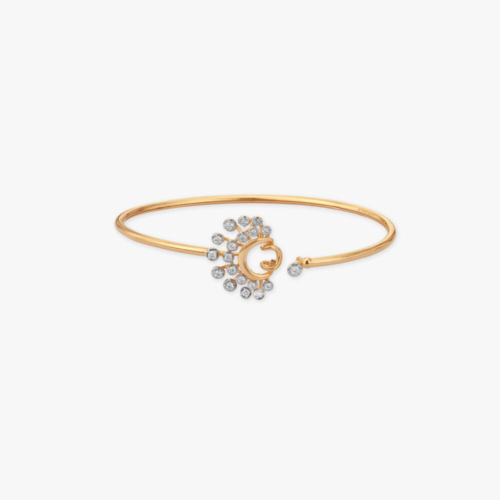 Stellar Shine Diamond Bangle in 14K Yellow Gold, 0.298 ct