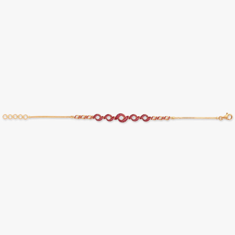 Flutter Rhythm Diamond Bracelet in 14K Yellow Gold, 0.145 ct