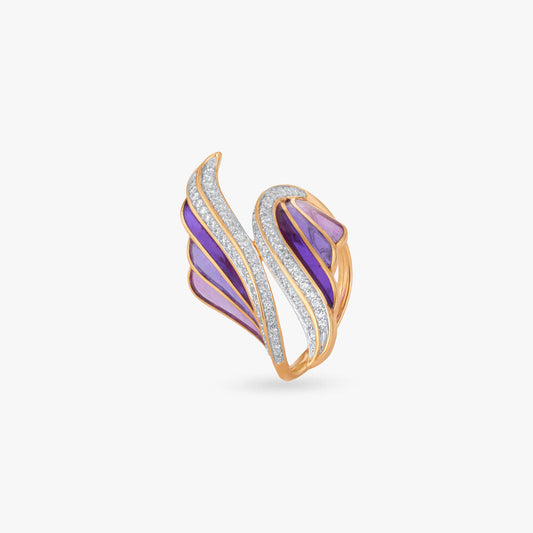 Chromatic Flight Diamond Ring in 14K Yellow Gold, 0.475 ct