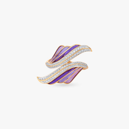 Chromatic Flight Diamond Ring in 14K Yellow Gold, 0.475 ct