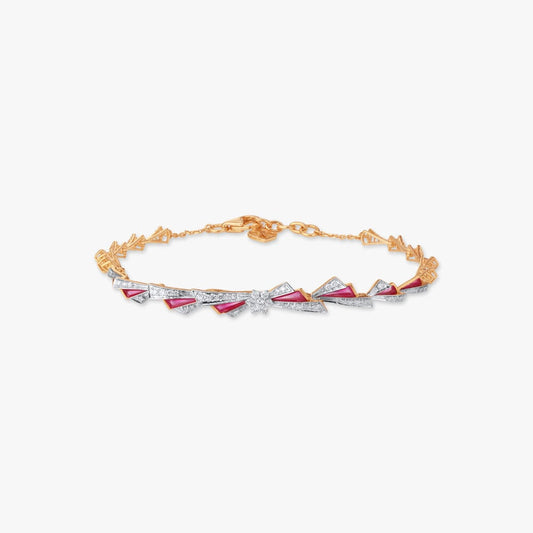 Glow Wings Diamond Bracelet in 14K Yellow Gold, 0.346 ct