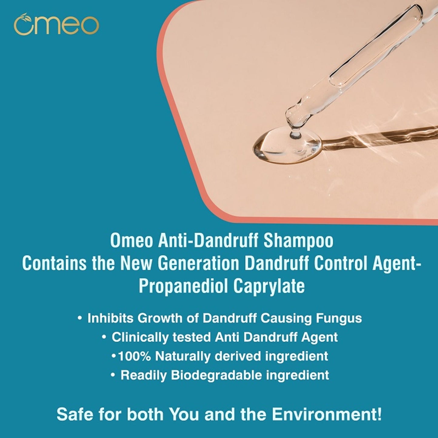 Omeo Anti Dandruff Shampoo With Green Natural Anti Dandruff Agent