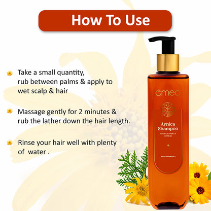 Omeo Arnica Shampoo With Arnica Extracts - Anti Hairfall