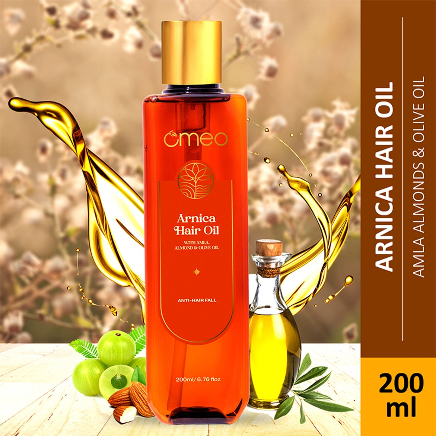 Omeo Arnica Hair Oil With Amla & Almond Oil Extract
