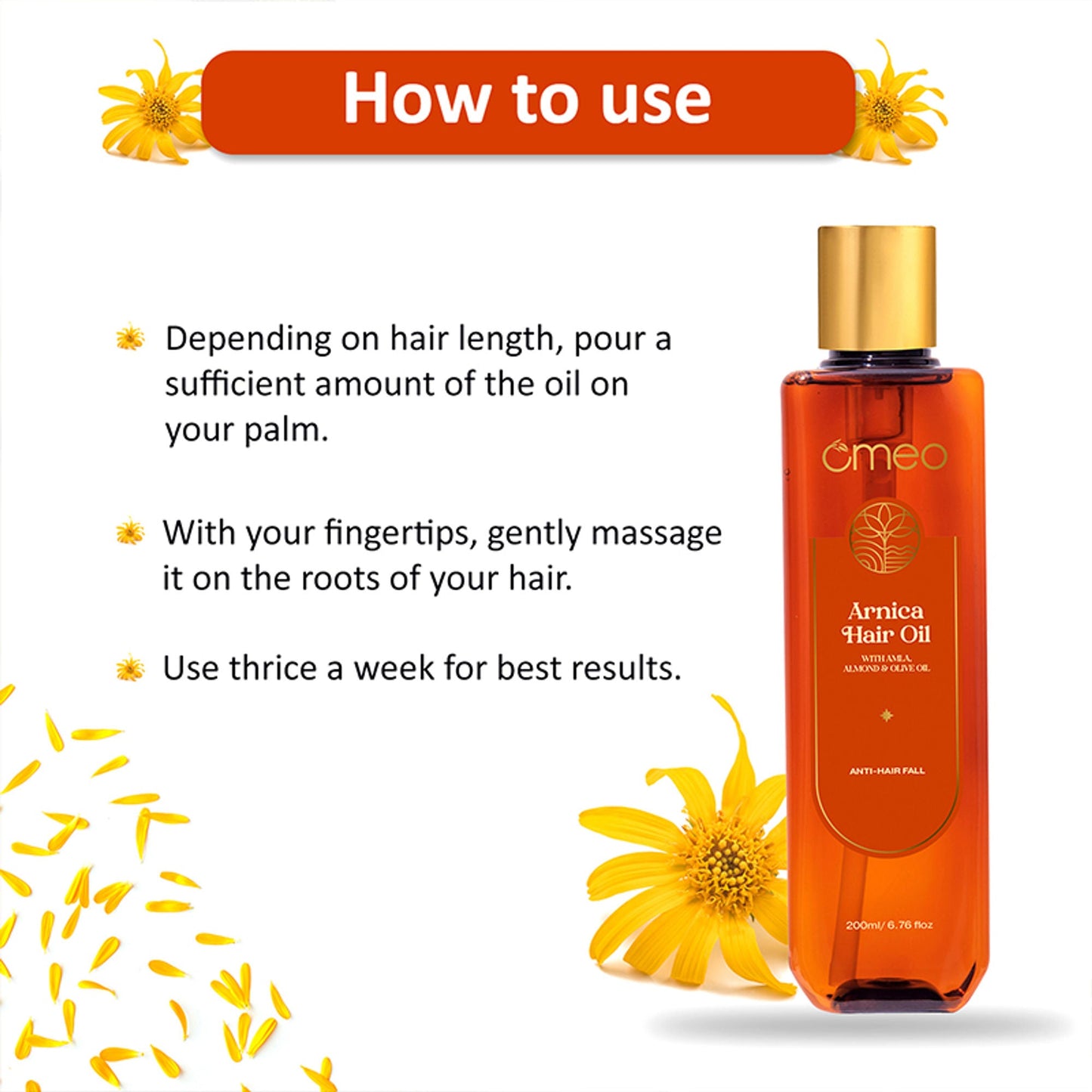Omeo Arnica Hair Oil With Amla & Almond Oil Extract
