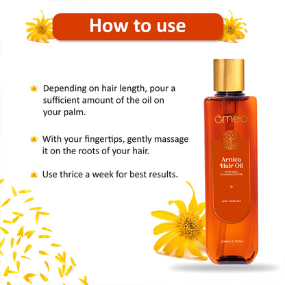Omeo Arnica Hair Oil With Amla & Almond Oil Extract