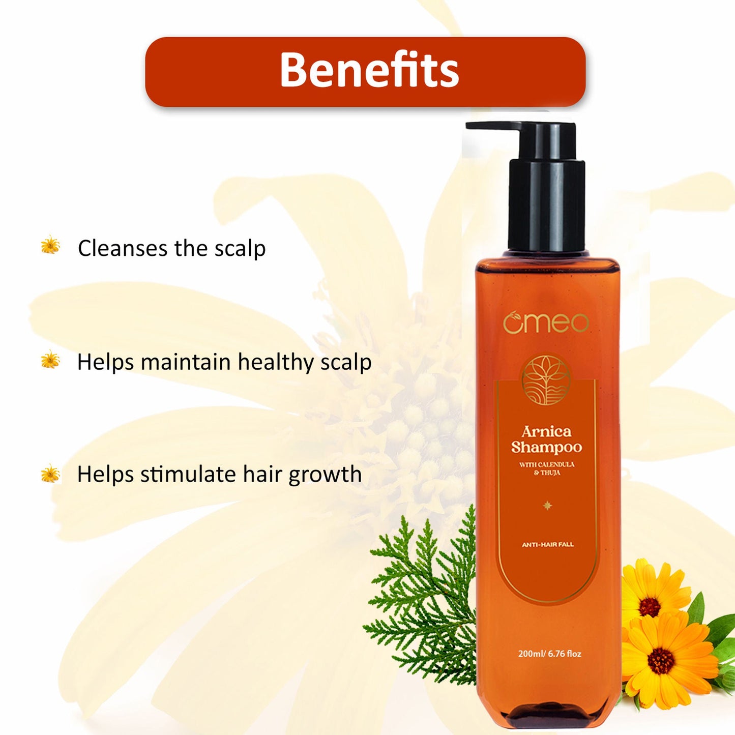 Omeo Arnica Shampoo With Arnica Extracts - Anti Hairfall