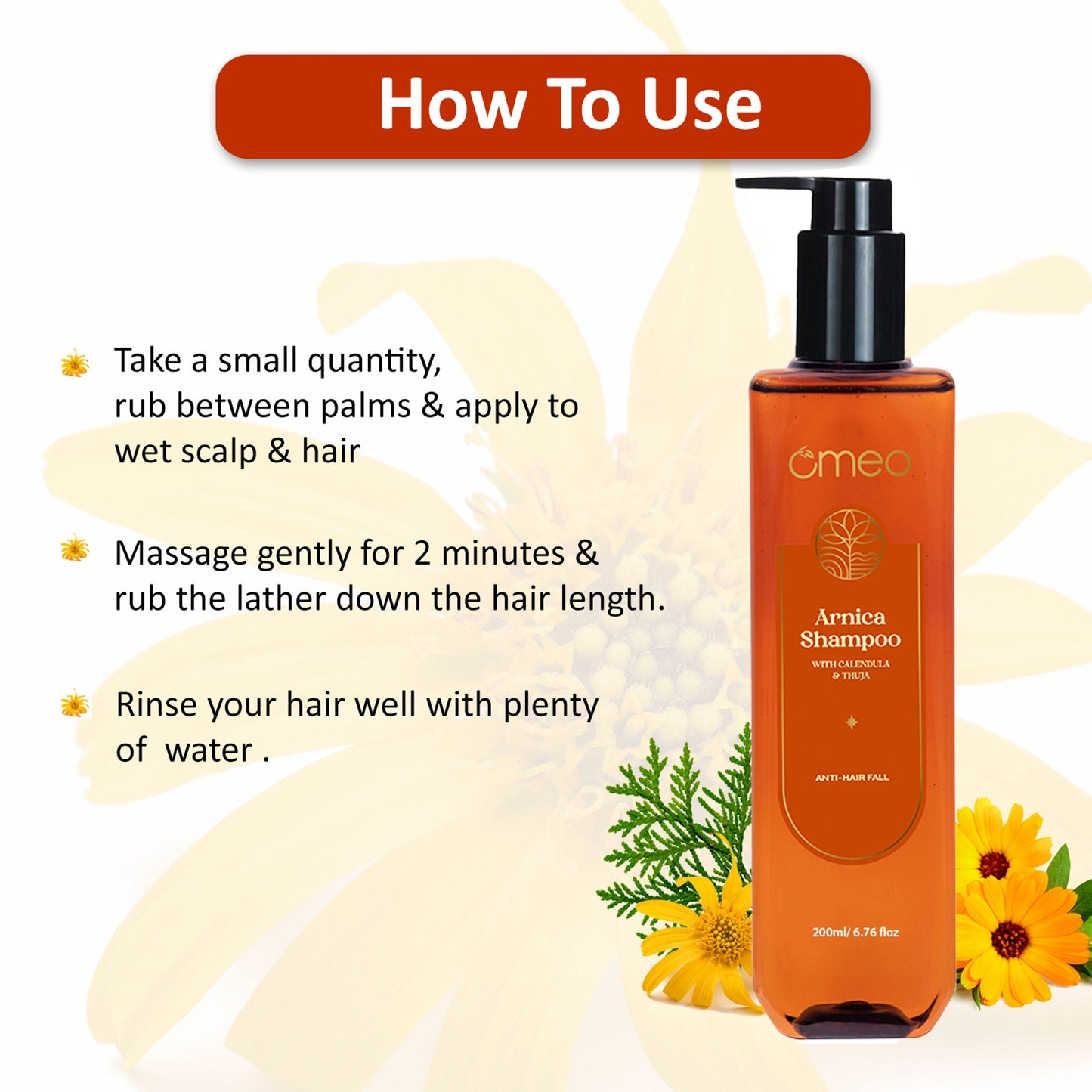 Omeo Arnica Shampoo With Arnica Extracts - Anti Hairfall