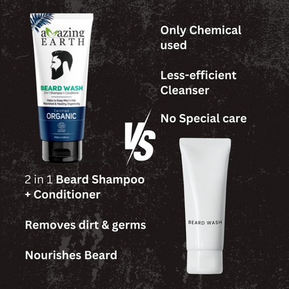Amazing Earth 2 in 1 Beard Wash for Men