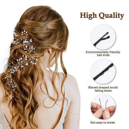 Bronson Professional Bobby Hair Pins Big Thick Black Ball Tip Metal