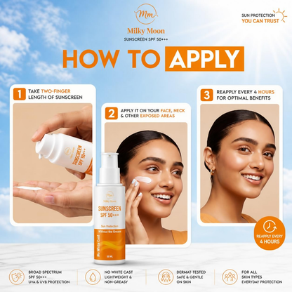 Milky Moon Sunscreen For Oily Skin Spf 50 Pa+++ Lightweight & Non-Greasy