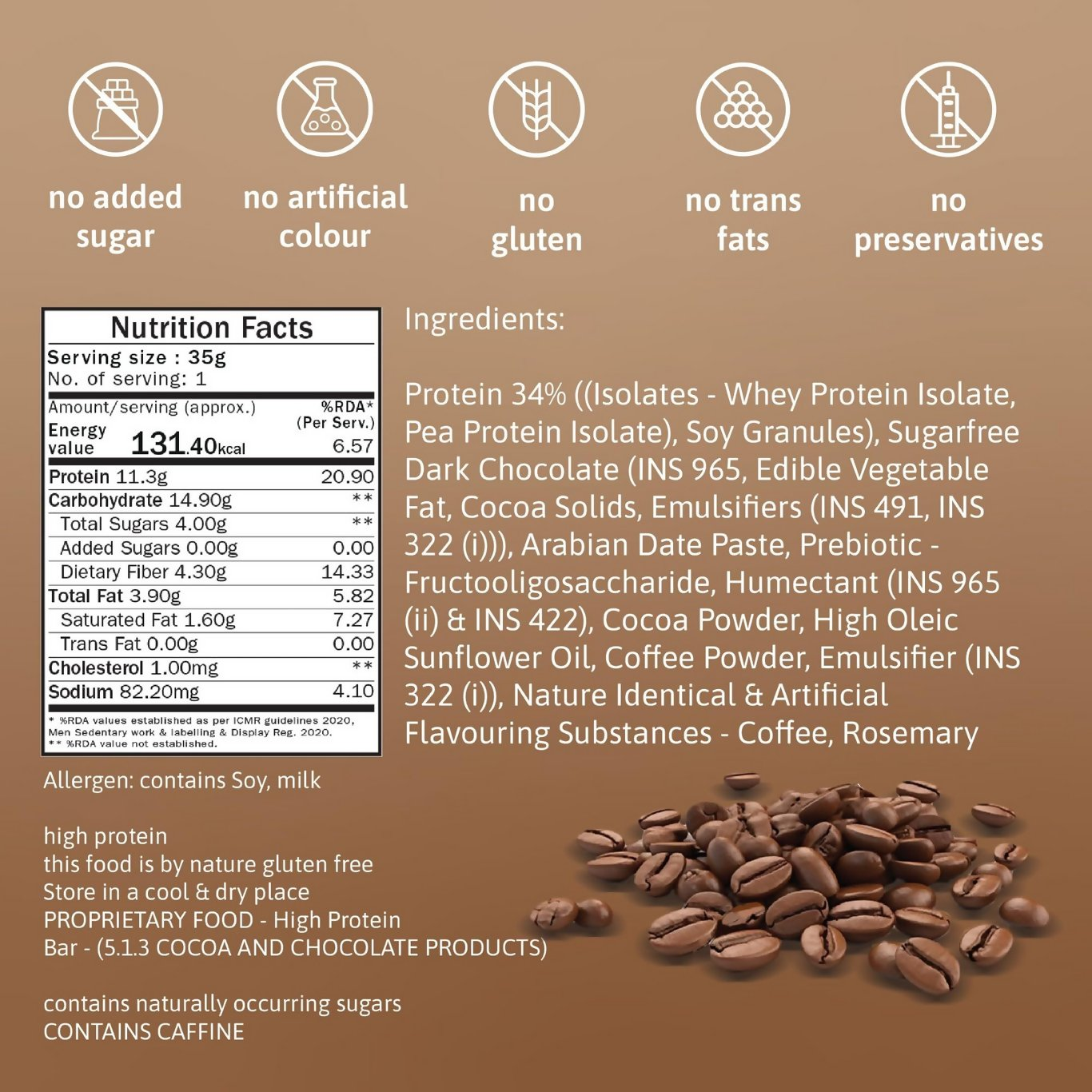 Phab Protein Bars With Protein Mocha Nut Fudge