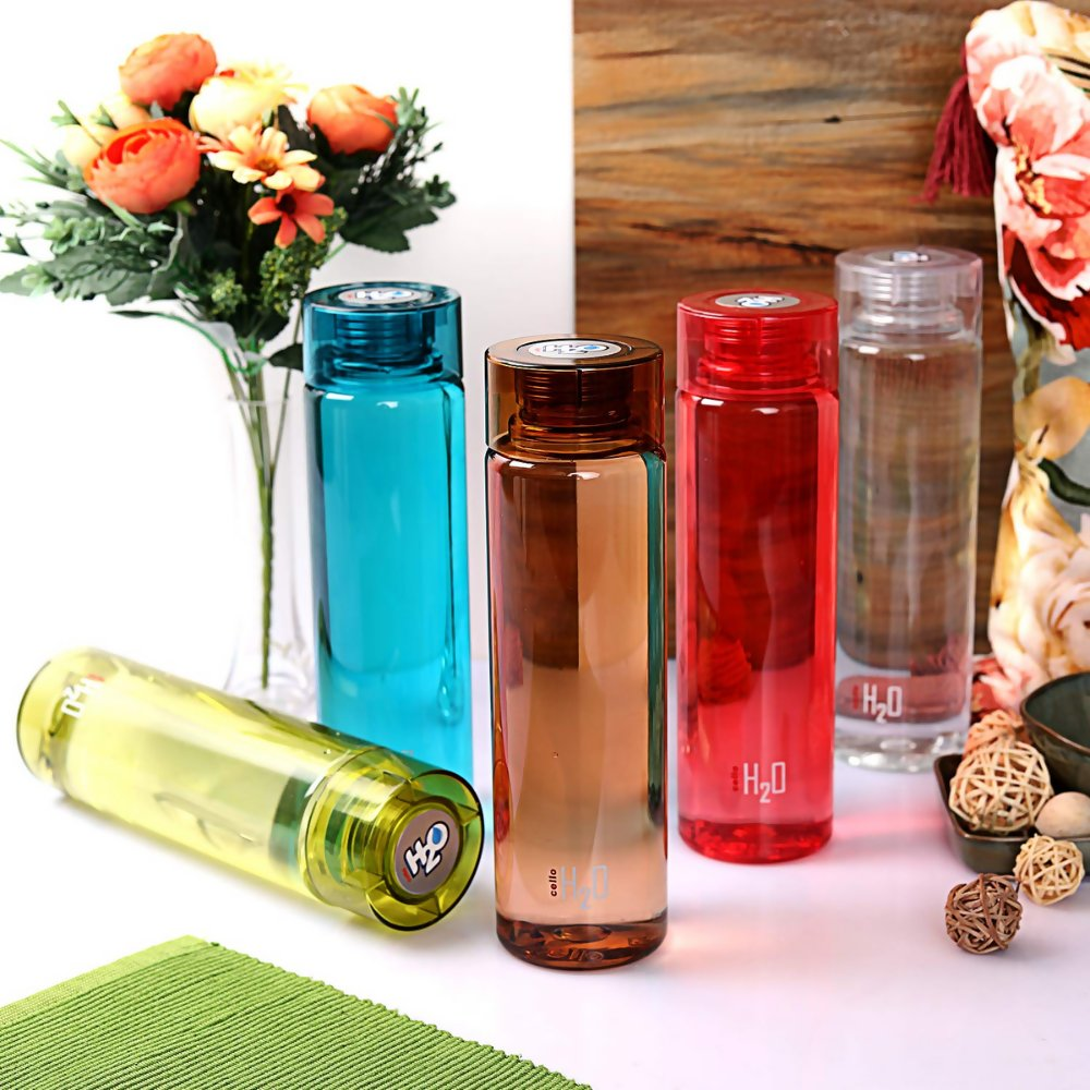 Cello H2O Round Unbreakable Plastic Water Bottle Premium Edition