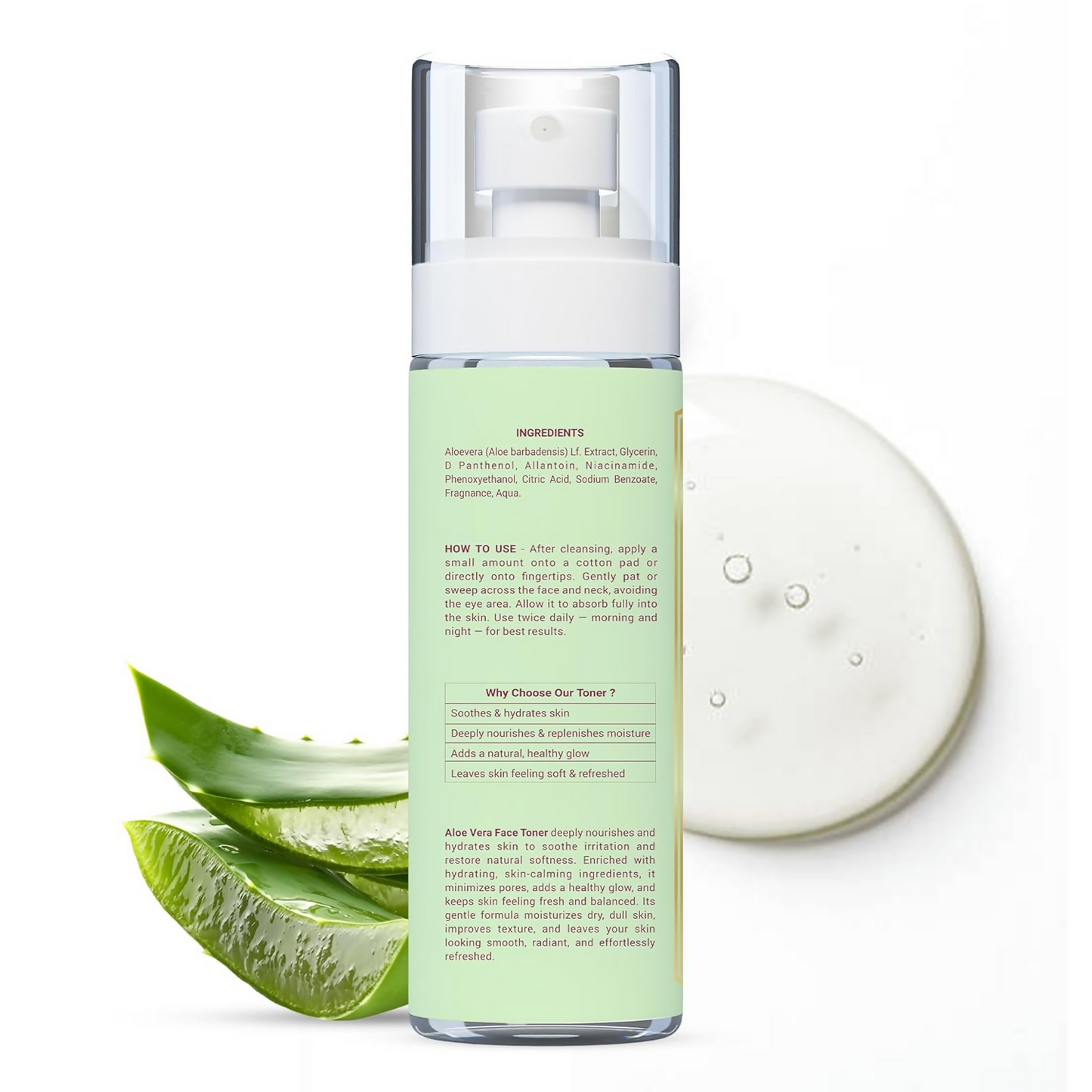 Milky Moon Aloe Vera Toner Instant Cooling & Hydrating Face Toner