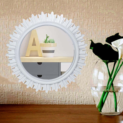 EFINITO Sunburst Wall Mirror, Decorative Framed Mirror for Bathroom, Bedroom, Living Room & Vanity (17 Inch)