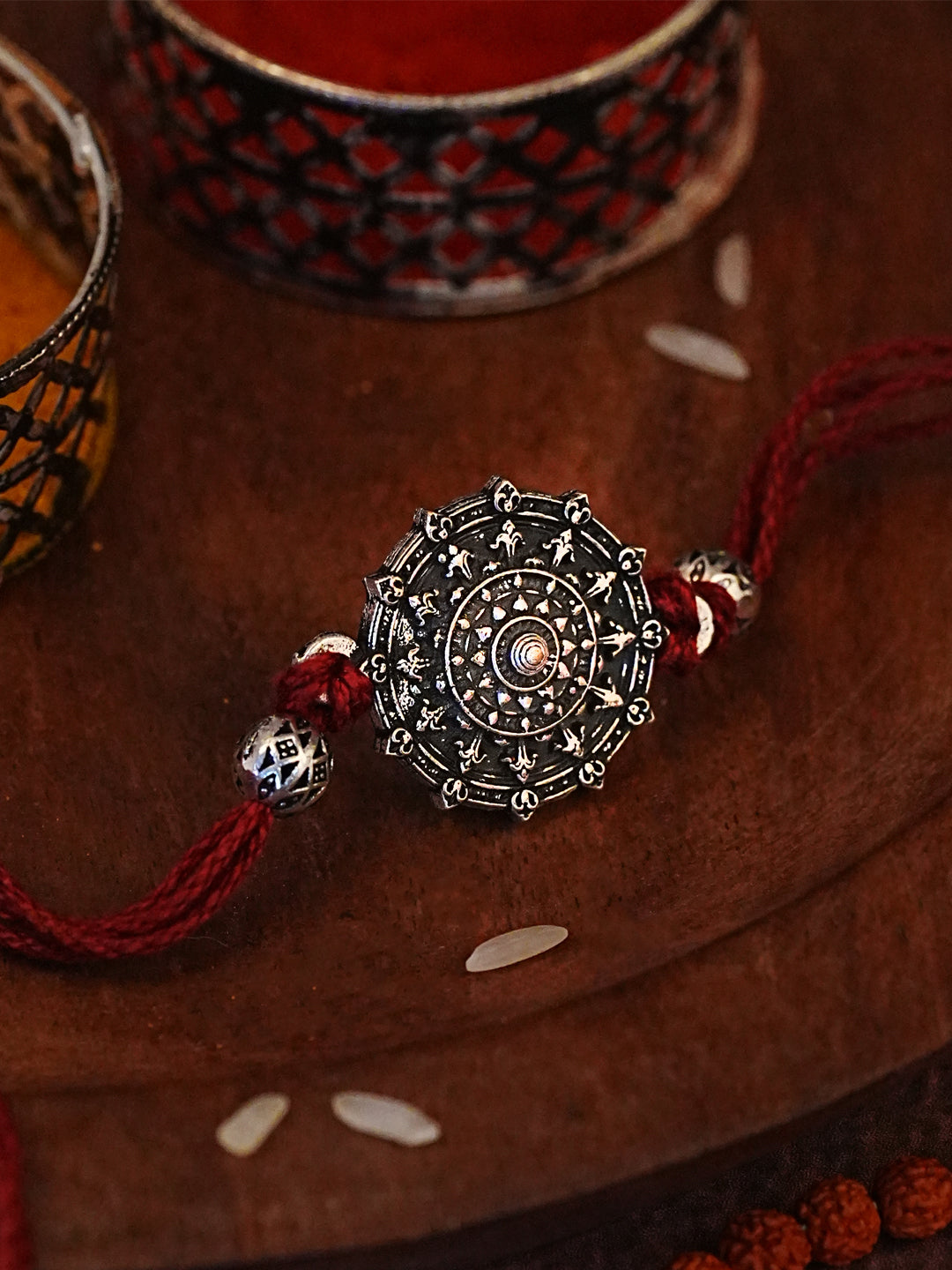Silver Shield Rakhi