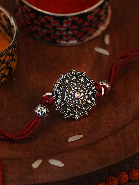 Silver Shield Rakhi
