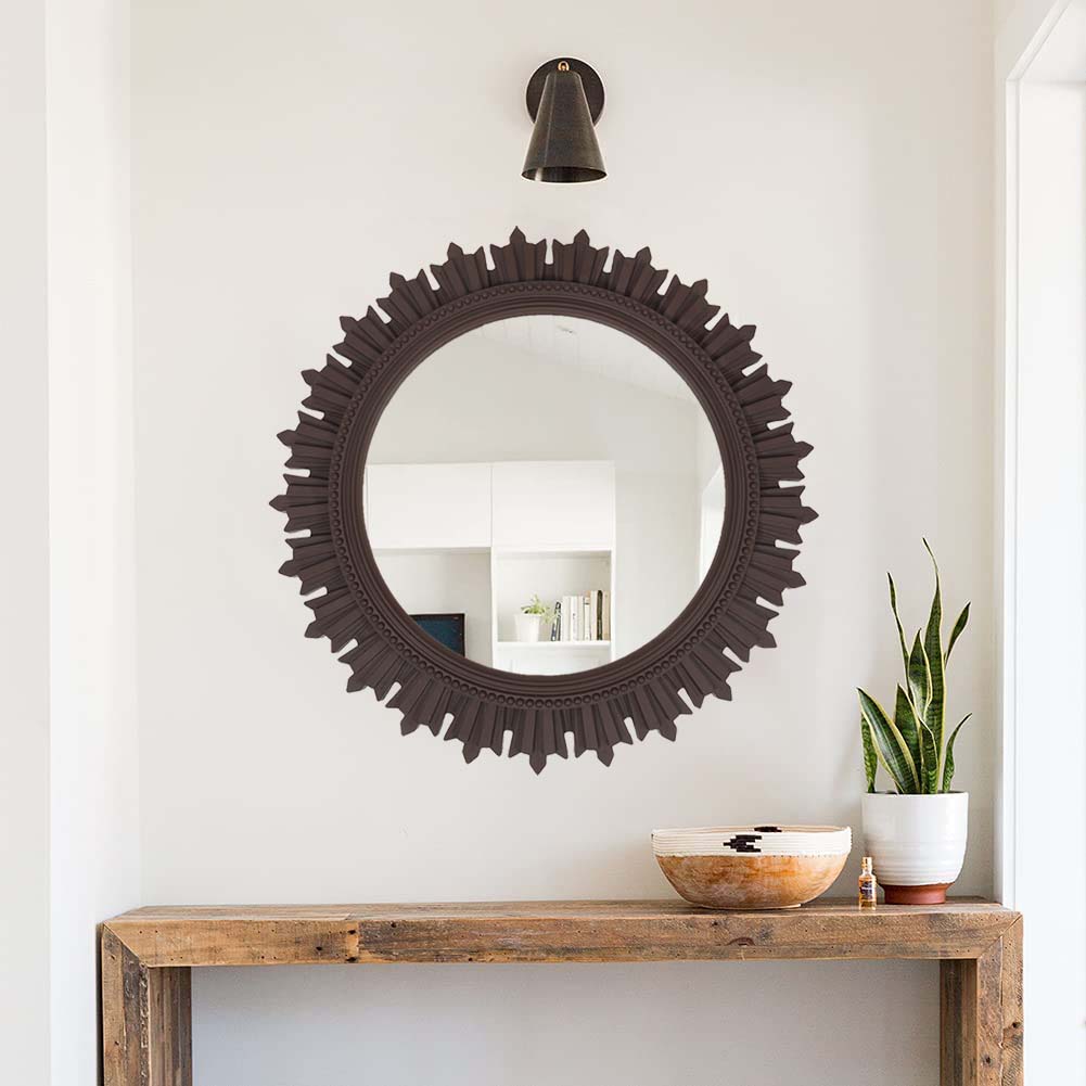 EFINITO Sunburst Wall Mirror, Decorative Framed Mirror for Bathroom, Bedroom, Living Room & Vanity (17 Inch)
