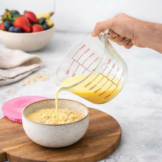 Not Available Glass Measuring Jug with Lid