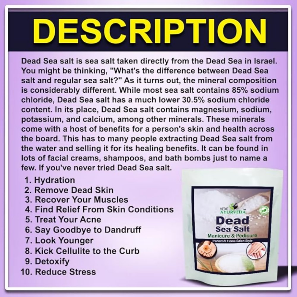 VedicAyurveda Dead Sea Salt Manicure & Pedicure kit