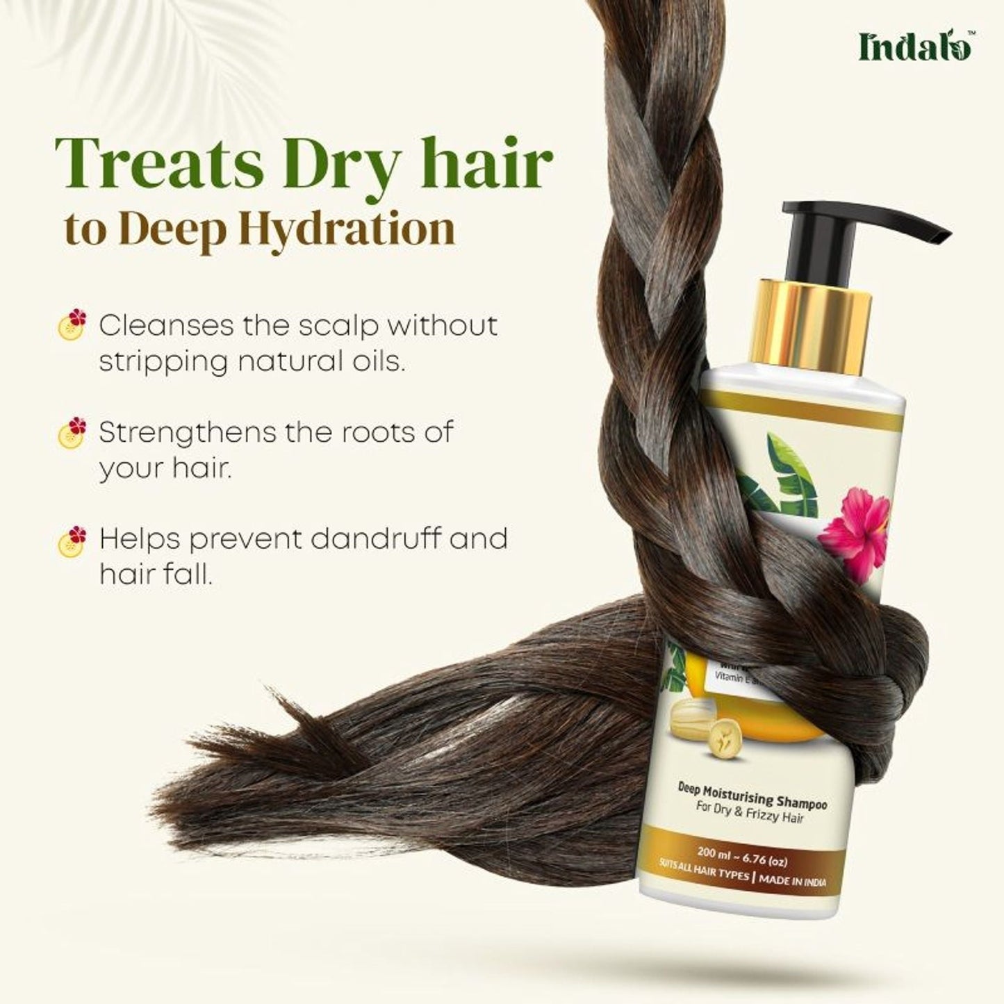 Indalo Banana Hibiscus Shampoo For Dry & Frizzy Hair