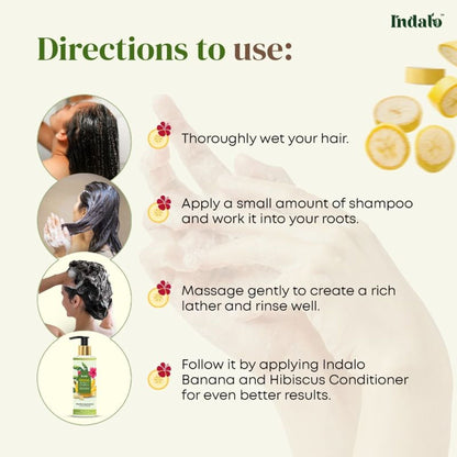 Indalo Banana Hibiscus Shampoo For Dry & Frizzy Hair