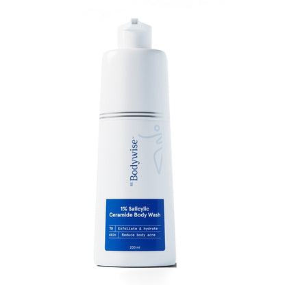 BeBodywise 1% Salicylic Ceramide Body Wash - Dual Pump 2in1 Body Wash - For Body Acne and Dry Skin