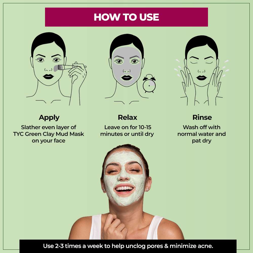 TYC Green Clay Face Mask For Men & Women