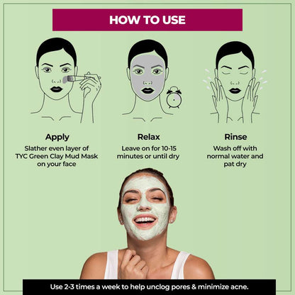 TYC Green Clay Face Mask For Men & Women
