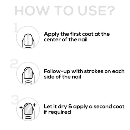 Top Coat Glossy Nail Enamel, Quick Dry, Chip Resistant, 10ml