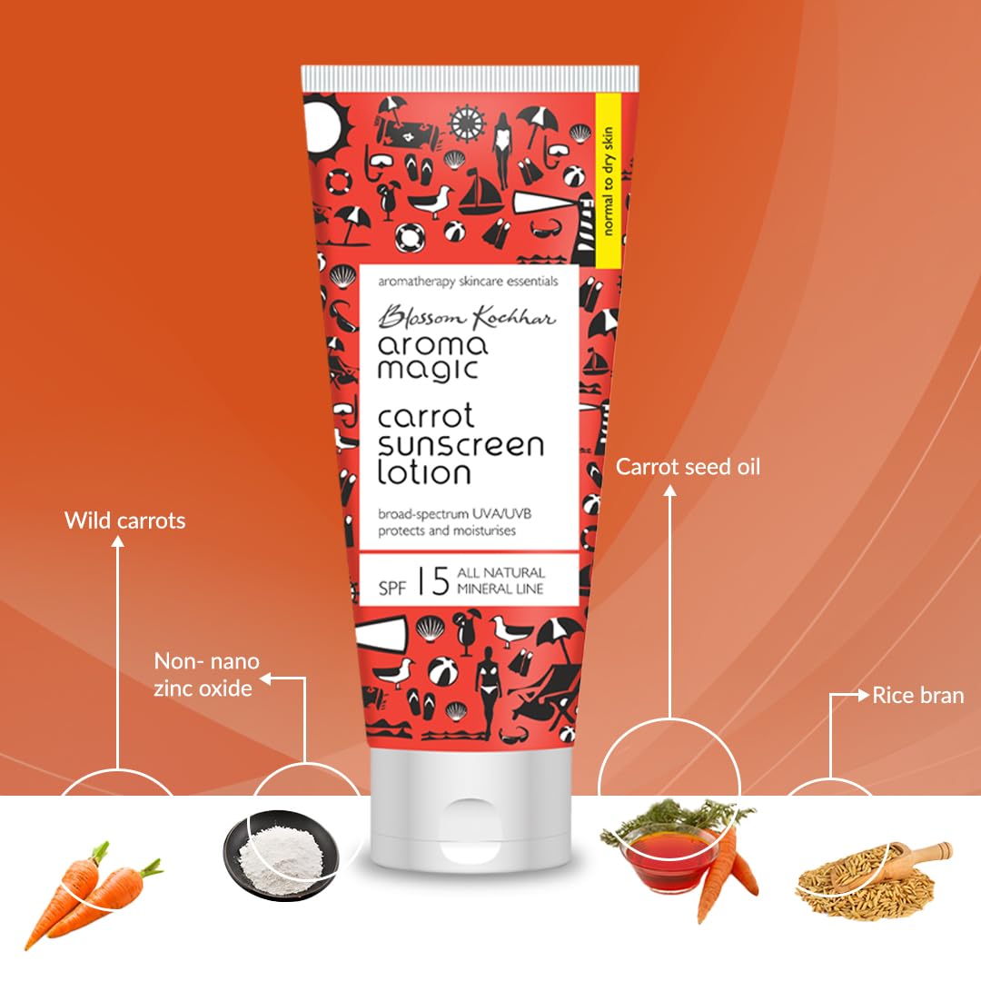 Carrot Sunscreen Lotion SPF 15, UVA/UVB, 50ml, Normal-Dry Skin