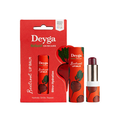 Tinted Beetroot Lip Balm for Dry & Chapped Lips, 1 Stick