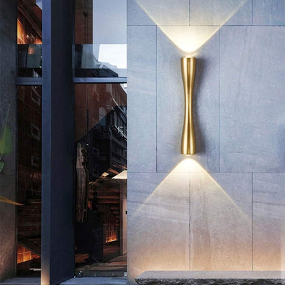 LED Wall Light Up/Down Creative Design Gold 6 Watt Warm White IP-65 Rainproof