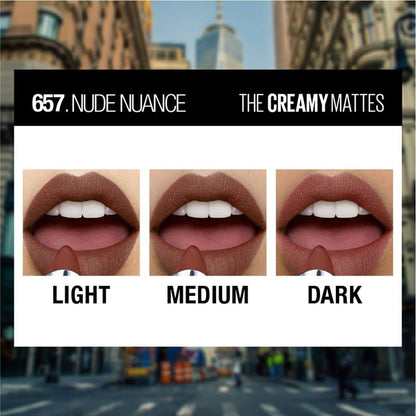 Maybelline Matte Lipstick 657 Nude Nuance, 3.9g, Moisturizing