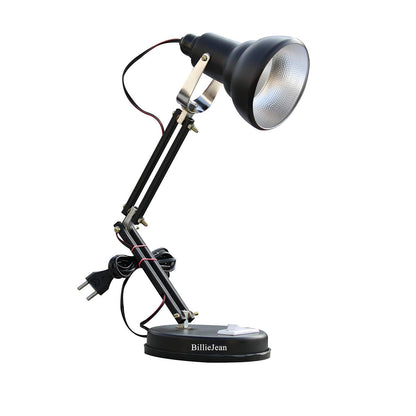 Table Lamp with Aluminium Shade, Matte Black Finish, B22 Holder, 2.5m Wire Length