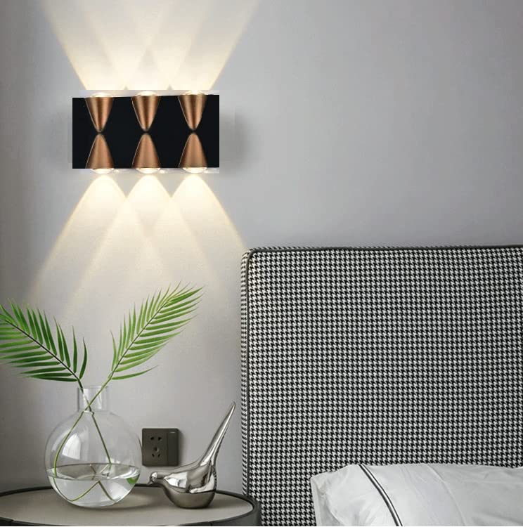 LED Wall Light Modern Design Black & Gold Waterproof 6W 220V 265V
