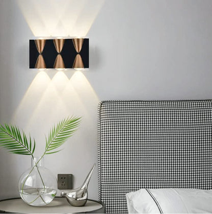 LED Wall Light Modern Design Black & Gold Waterproof 6W 220V 265V