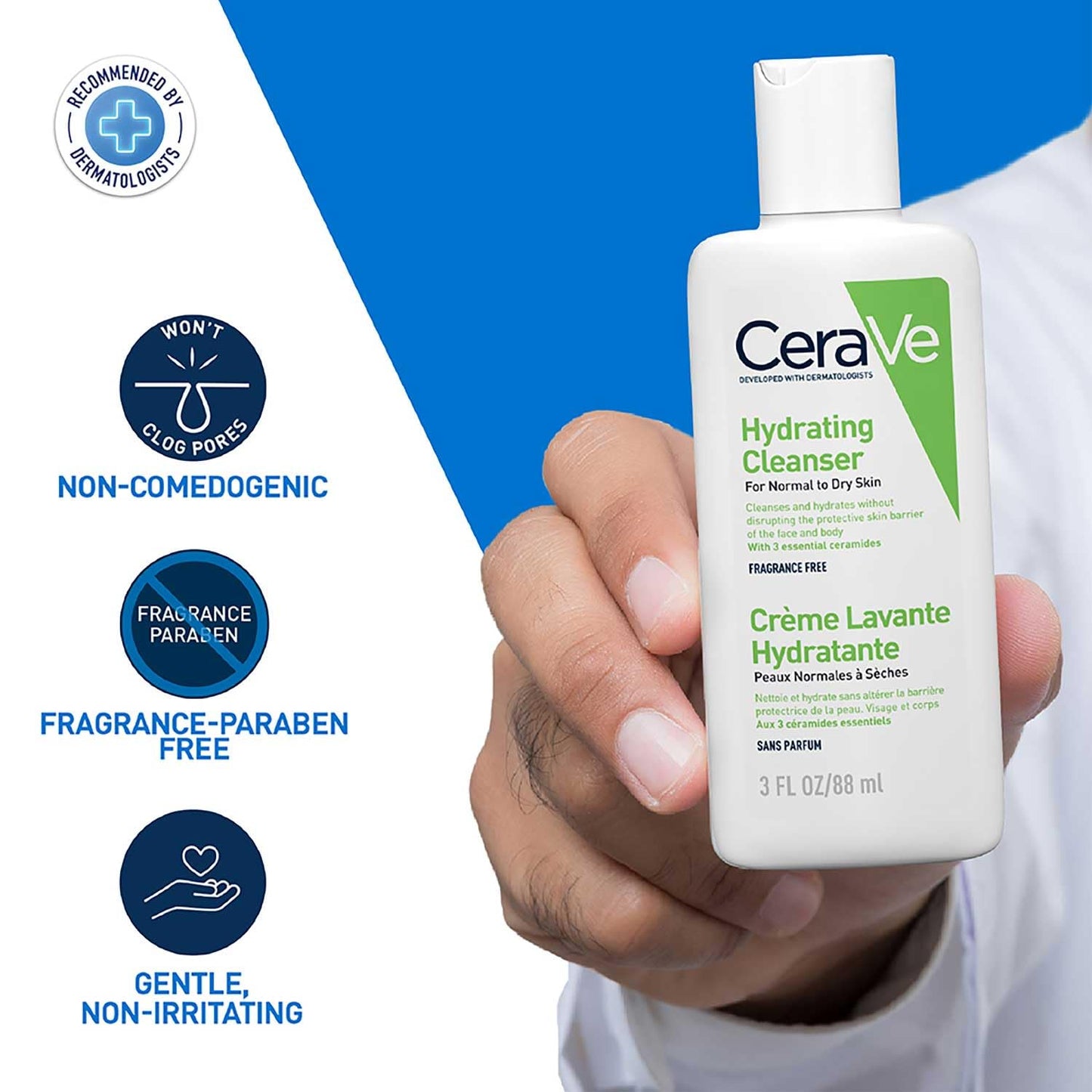 Gentle Non-Foaming Face Wash for Normal to Dry Skin