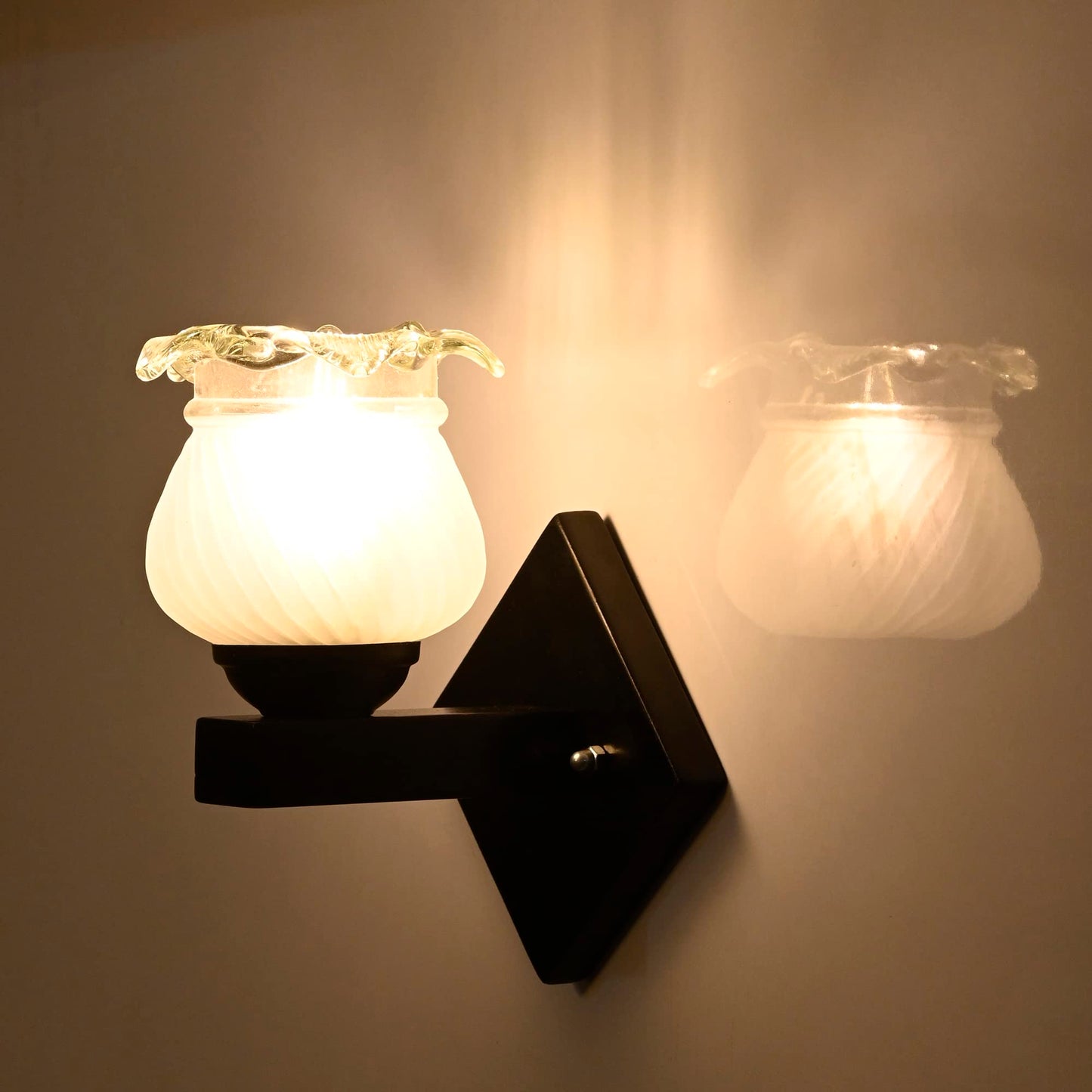 Wall Light Uplighter Modern Design Black Metal 40cm