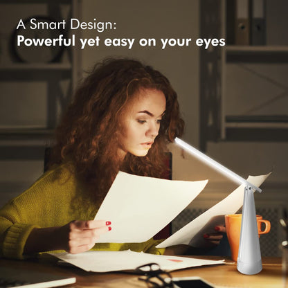 LED Table Lamp with Adjustable Neck and 6 Color Modes - Modern ABS Design - USB Rechargeable - 6W