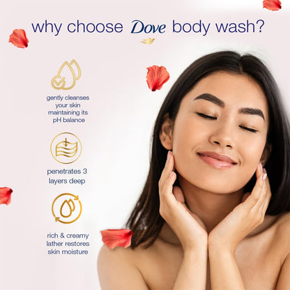 Dove Almond Cream & Hibiscus Body Wash 1L - Nourishing Moisturizer