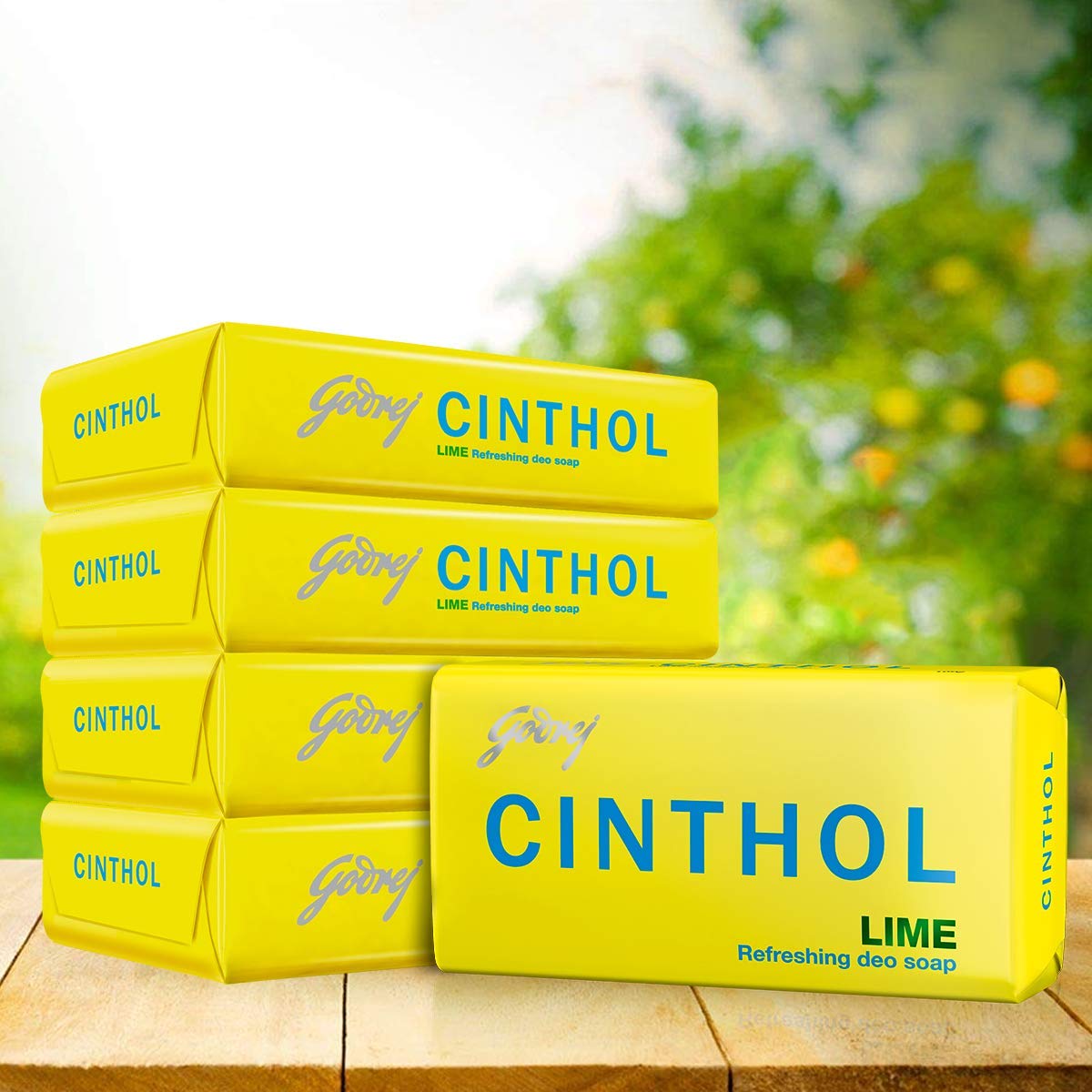Lime Soap Pack of 5, 100g - Fresh Fragrance, Germ Protection