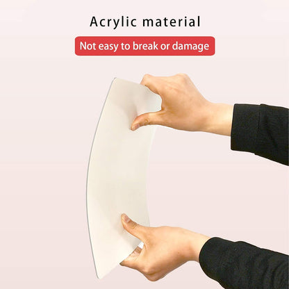 Acrylic Mirror Finish Decorative Wall Tiles - 4pc Pack - 30 x 21 cm - Flexible Self-Adhesive