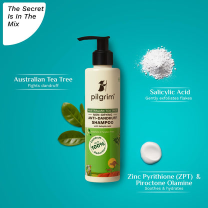 Tea Tree Anti-Dandruff Shampoo 200ml | Non-Drying, Soothing