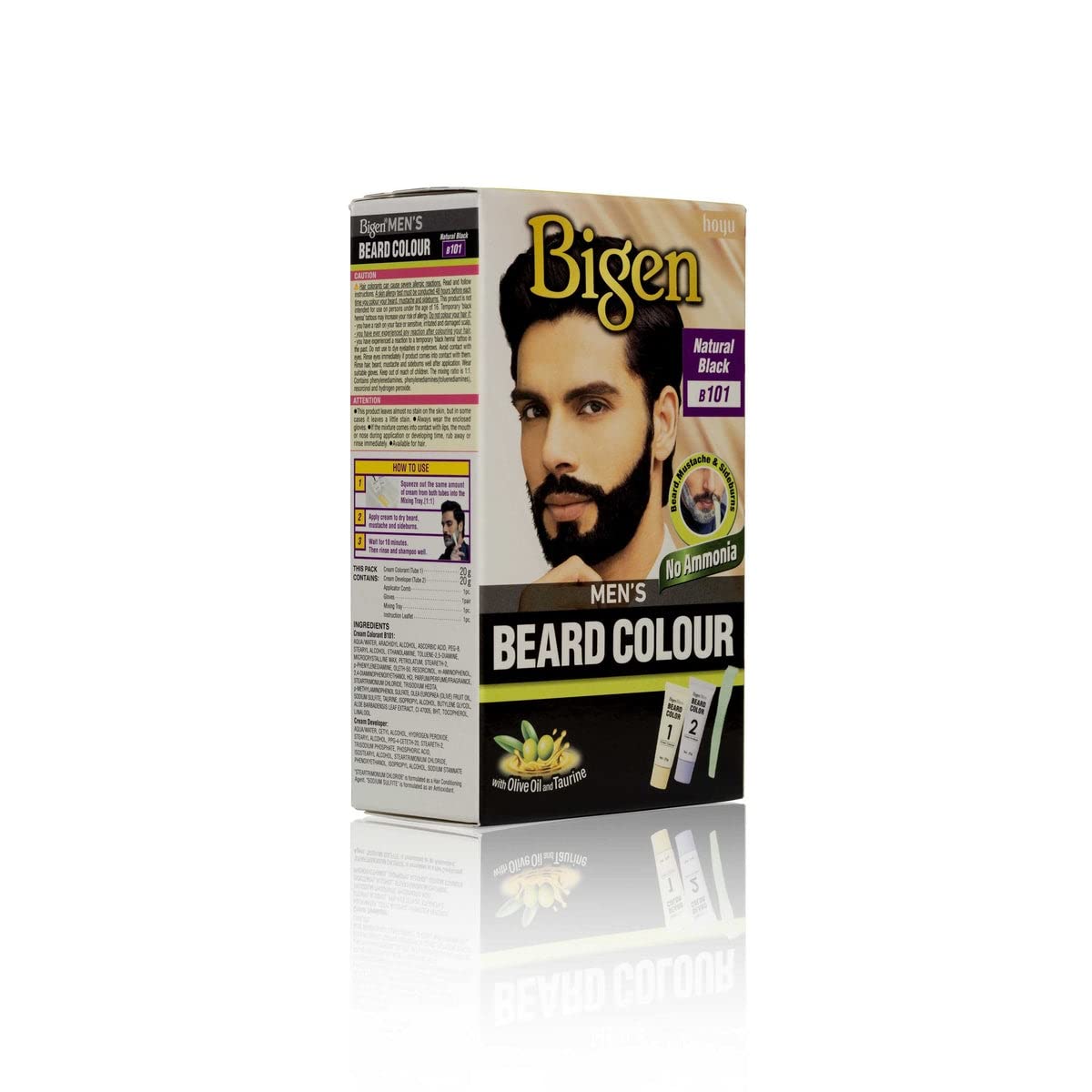 Men's Beard Color Natural Black B101