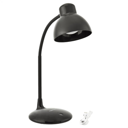 LED Table Lamp with Dimming Feature, Black Plastic, 9W, 3 Color Modes