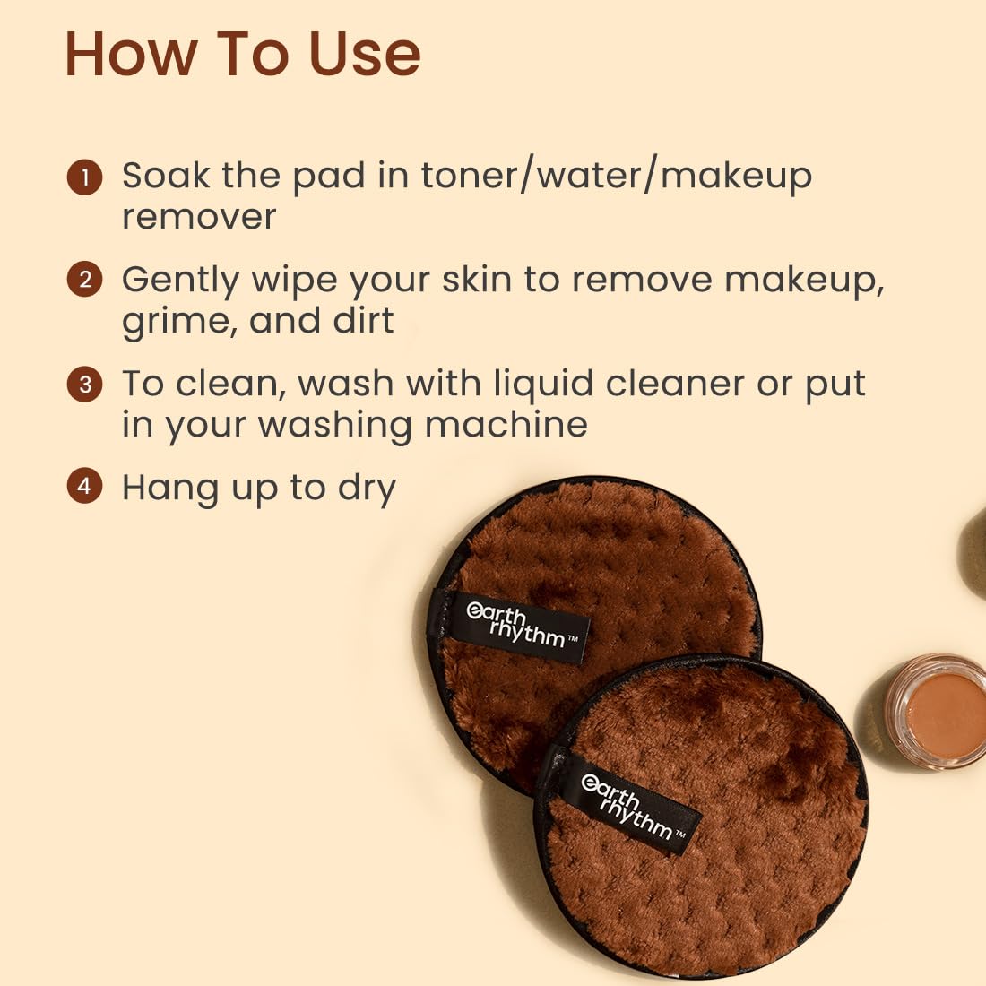 Reusable Makeup Remover Pads - Safe for All Skin Types, 2-Pack