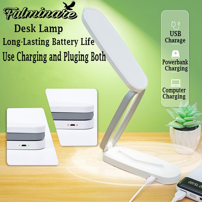 LED Desk Lamp with Touch Control, Dimmable, 3 Color Modes, Eye-Caring, USB Charging Port